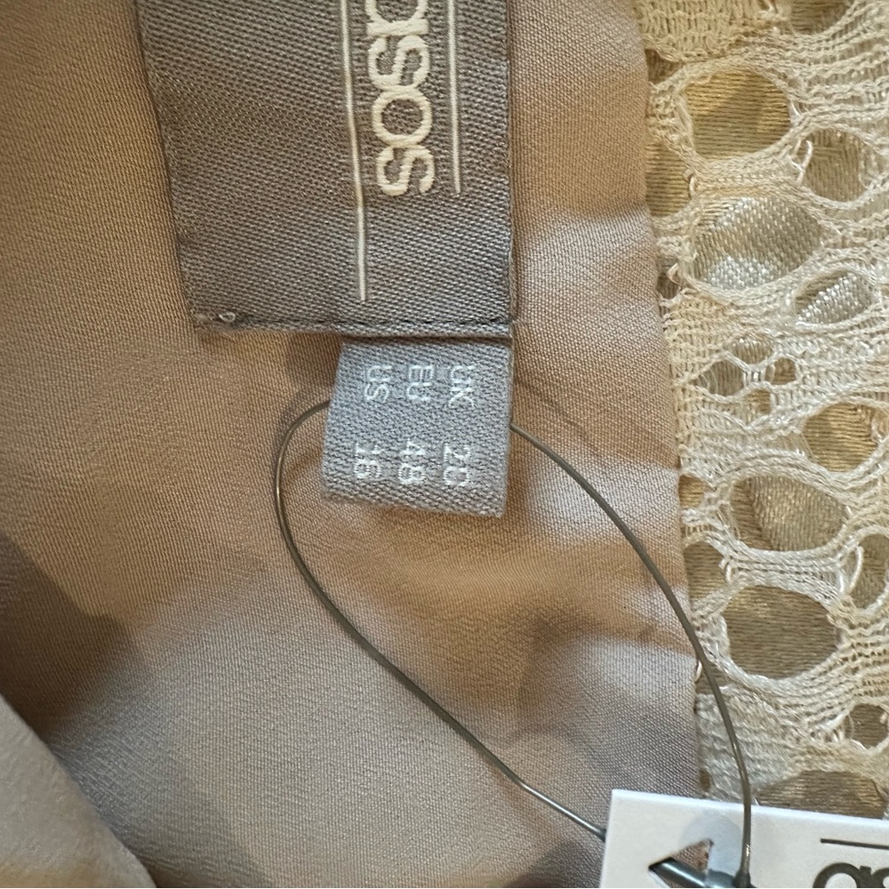ASOS NWT Beige Tall Maxi Dress US 16 - Picture 5 of 9